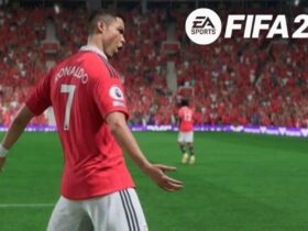 Ronaldo celebrating in FIFA 23