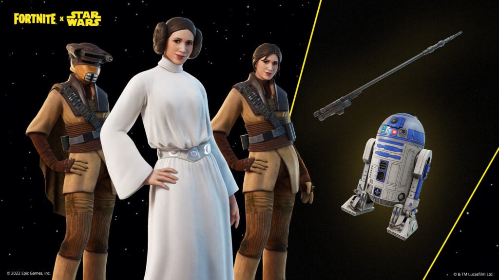 Paquete de Leia Organa en la actualización Fortnite 22.30