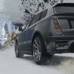 car driving in snow in gta online