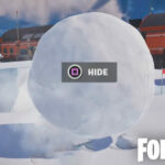 Giant snowball in Fortnite