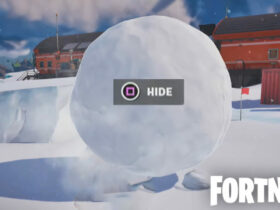 Giant snowball in Fortnite