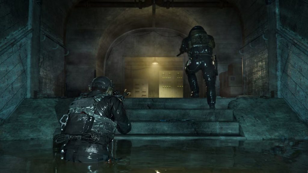 operadores de bacalao subiendo escaleras en modern warfare 2 atomgrad raid