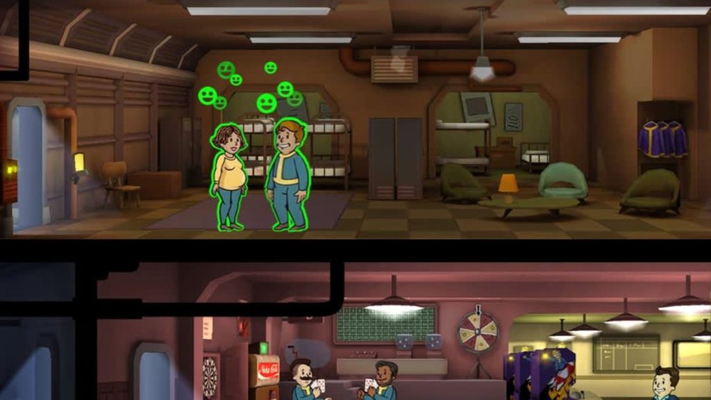 Apareamiento de habitantes en Fallout Shelter