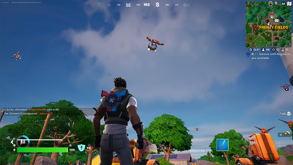 Drones de punto caliente en Fortnite