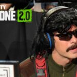 dr disrespect with warzone 2 logo