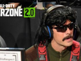 dr disrespect with warzone 2 logo