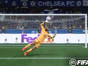 Donarumma making a save in FIFA 23