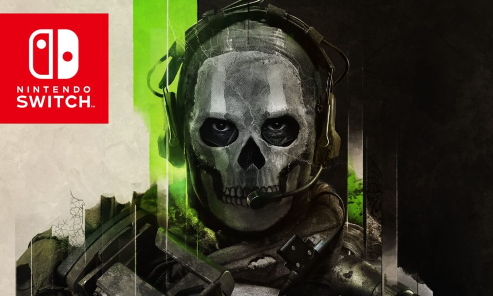 cod ghost operator on mw2 front cover with nintendo switch logo