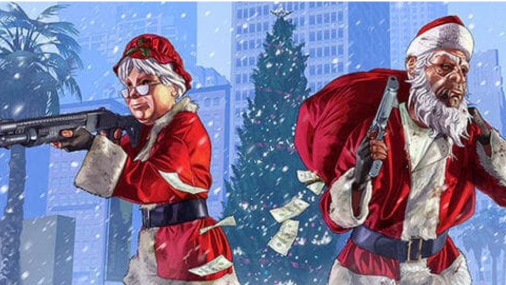 pantalla de carga de navidad en gta online