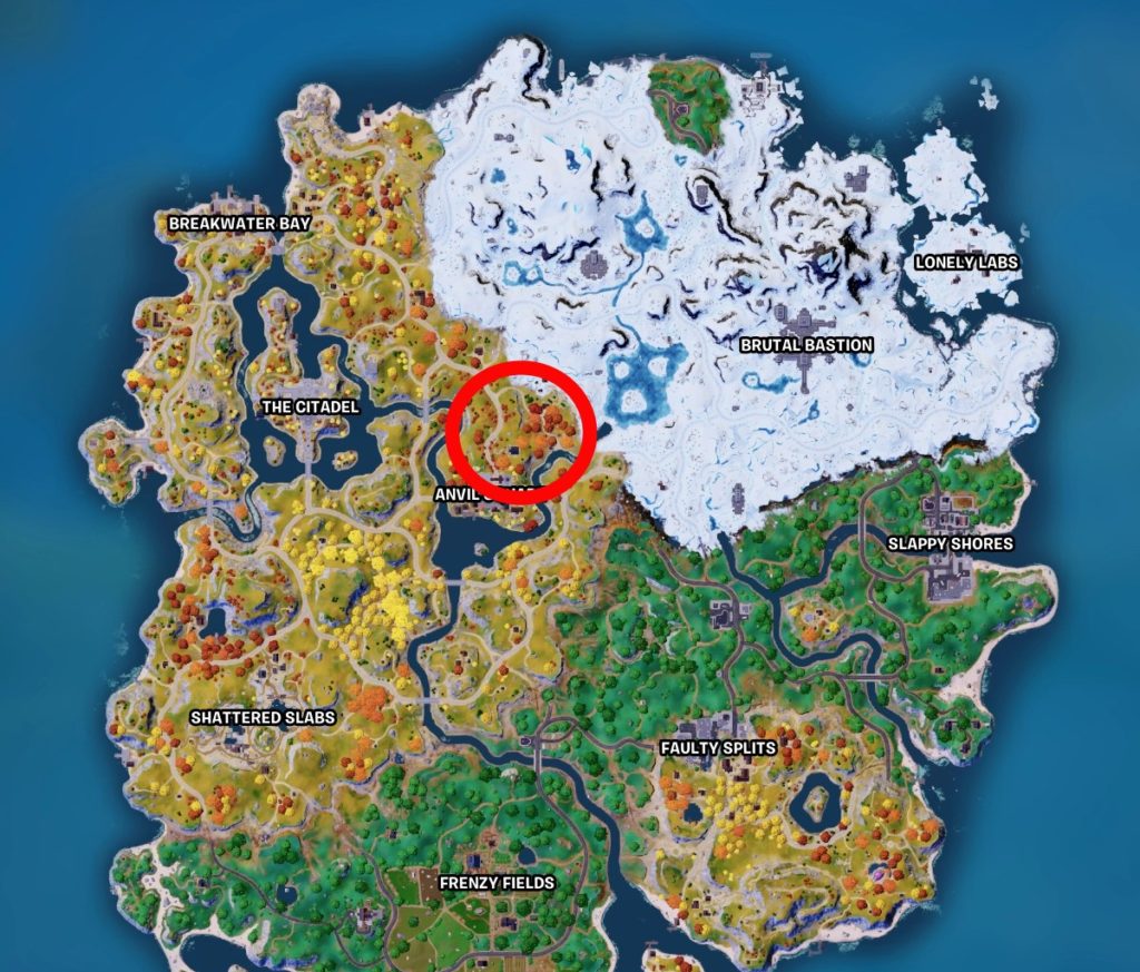 mapa de ubicaciones de jabalíes en fortnite