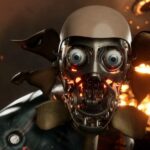 Atomic Heart robot with Game Pass logo