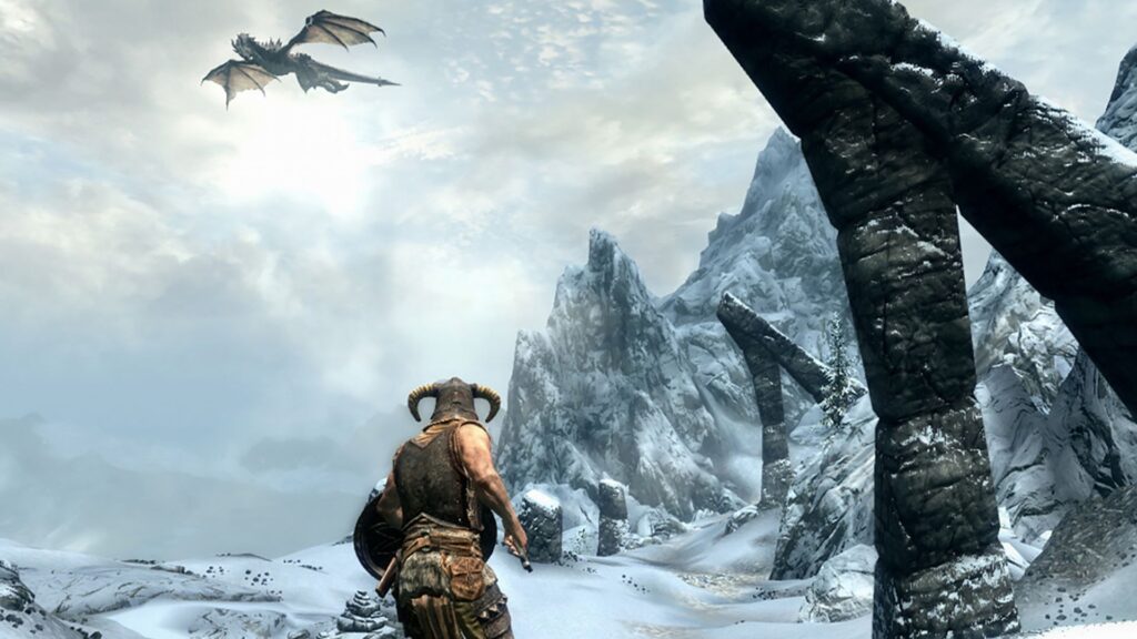 dragonborn lucha dragon en elder scrolls skyrim