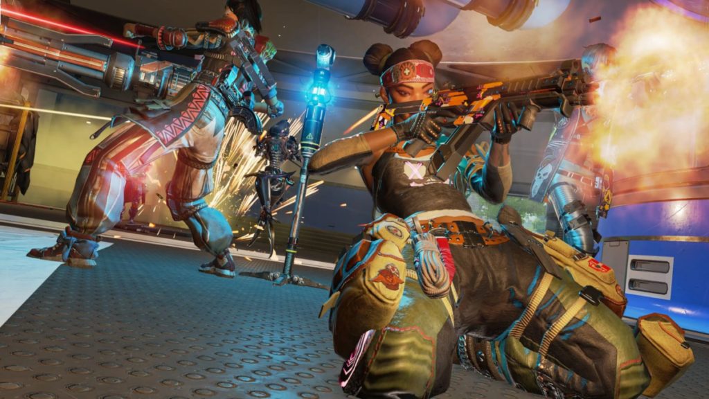 Apex Legends jugadores en tiroteo