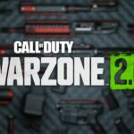 Warzone 2 logo in front of weapon attahcments