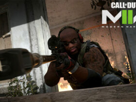 Modern Warfare 2 operator with a Sniper Rifle