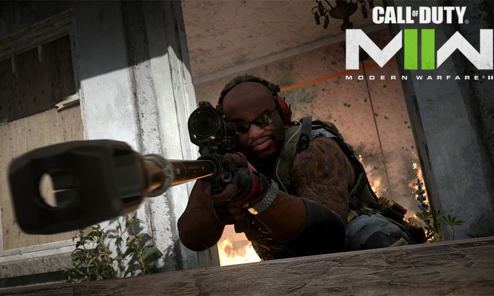 Modern Warfare 2 operator with a Sniper Rifle