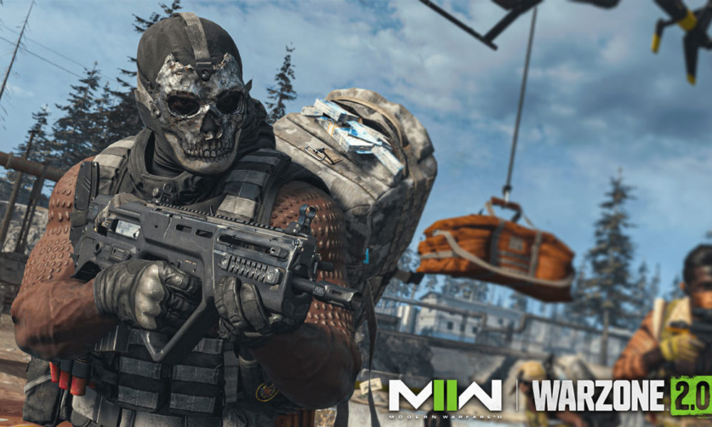 Plunder in Warzone 1 with Warzone 2 and Modern Warfare 2 logo