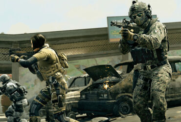 Modern Warfare 2 players in border crossing map