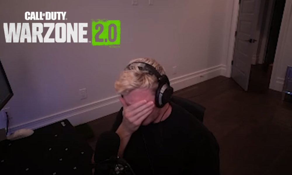 tfue with face in hand cod warzone 2