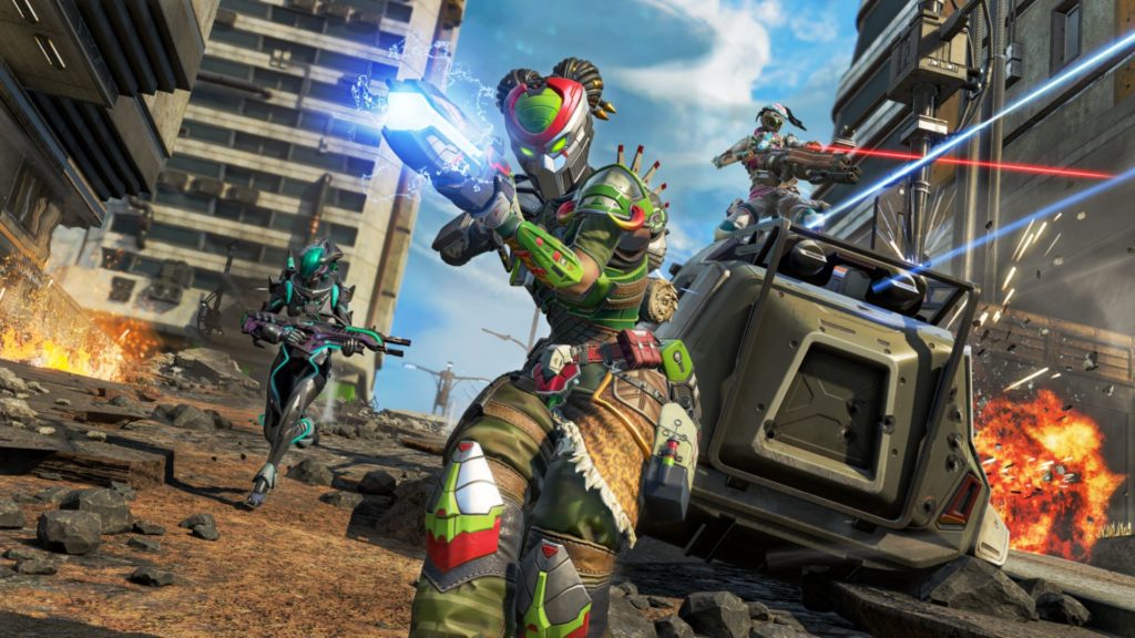 personajes de apex legends en combate