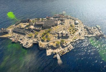 overhead view of rebirth island in cod warzone