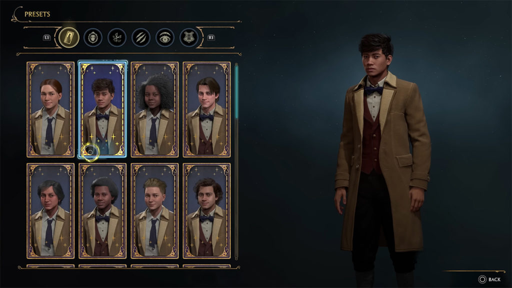 Creación de personajes del Legado de Hogwarts