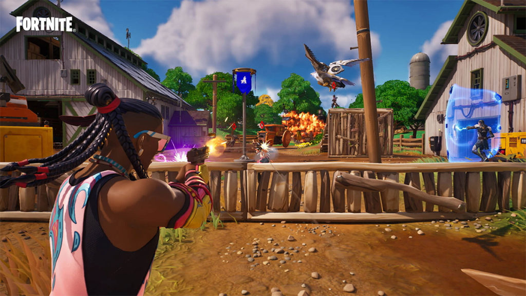 Jugador de Fortnite y Falcon Scout