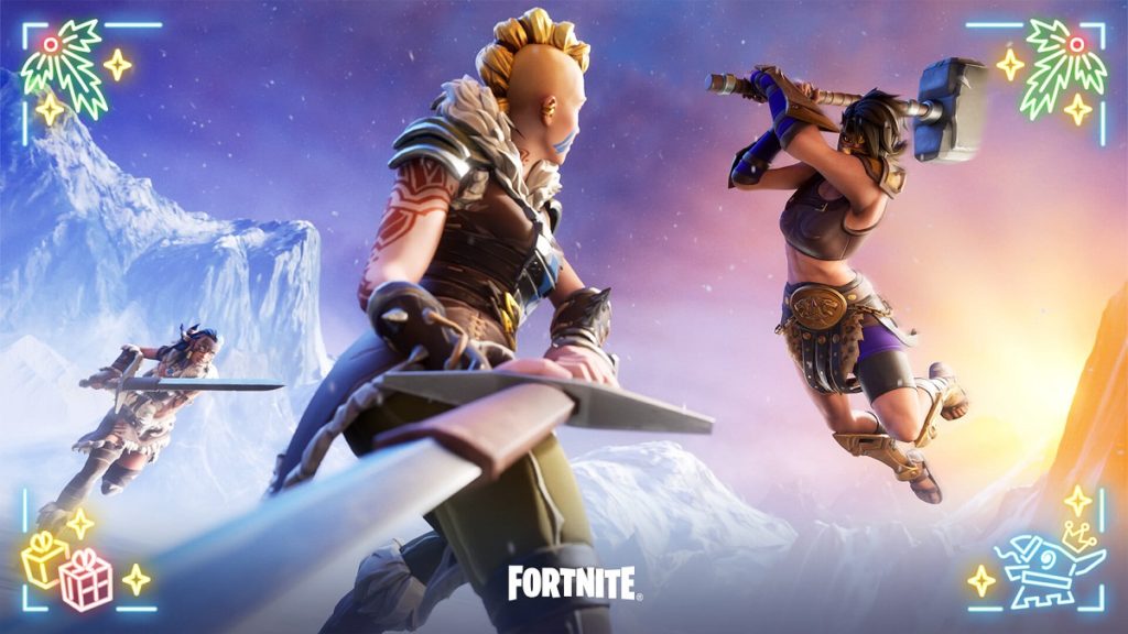 personajes de fortnite luchando