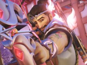 Hanzo dressed as Cupid in Overwatch 2