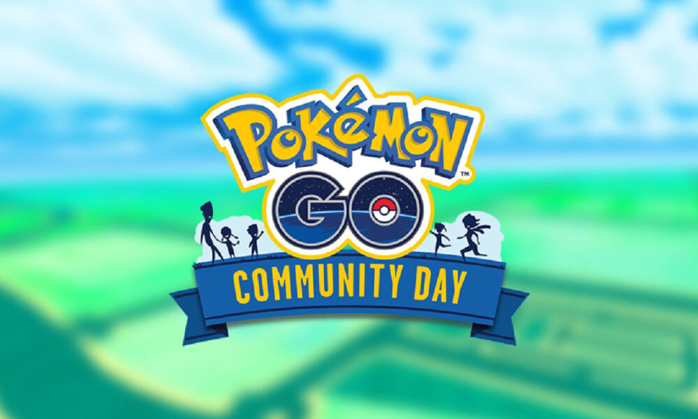 pokemon go logo with community day ribbon