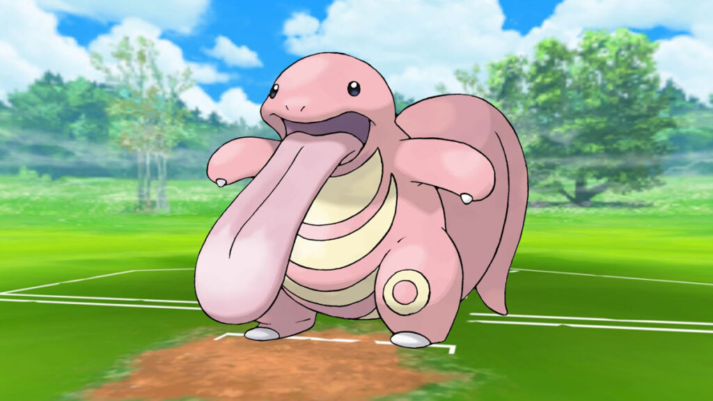 Lickitung en un campo de batalla de Pokémon Go