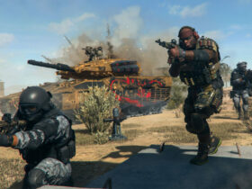 Modern Warfare 2 players fighting beside tank