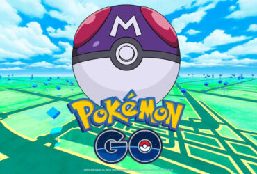 A master ball and the Pokemon Go logo