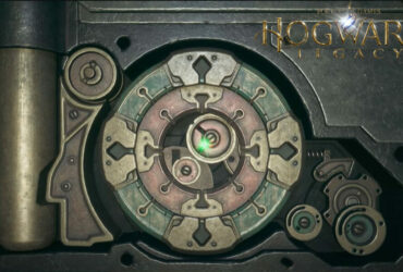 Alohomora being used on lock in Hogwarts Legacy