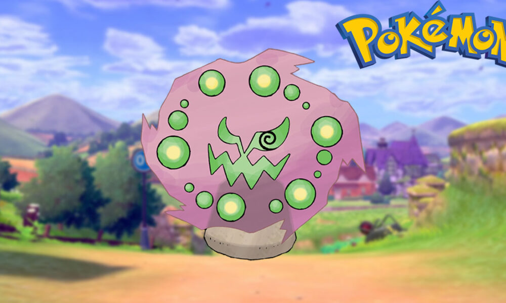 Spiritomb and a Pokemon logo