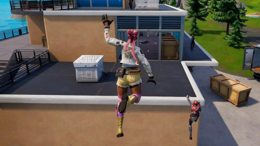 personaje de fortnite saltando