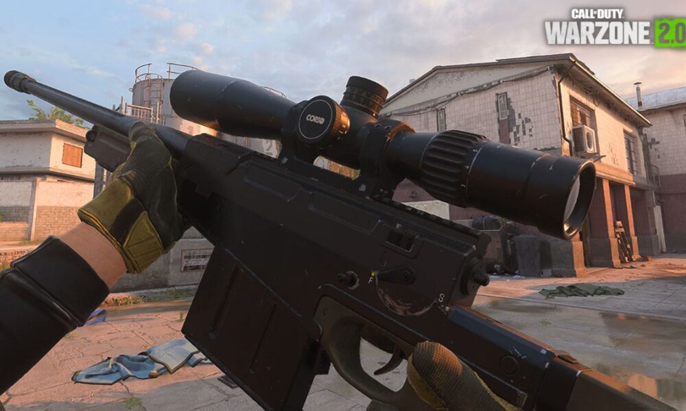 Warzone 2 player using Victus XMR Sniper Rifle