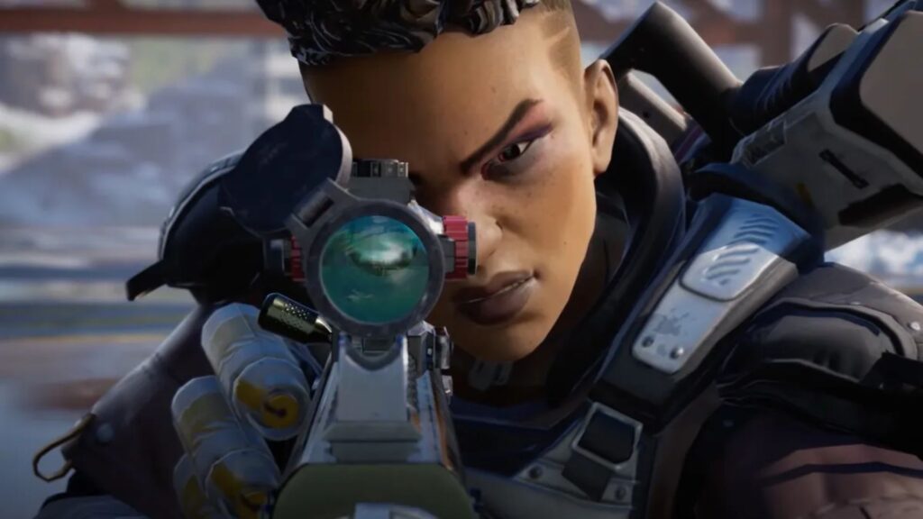 bangalore apuntando hacia abajo en apex legends mobile