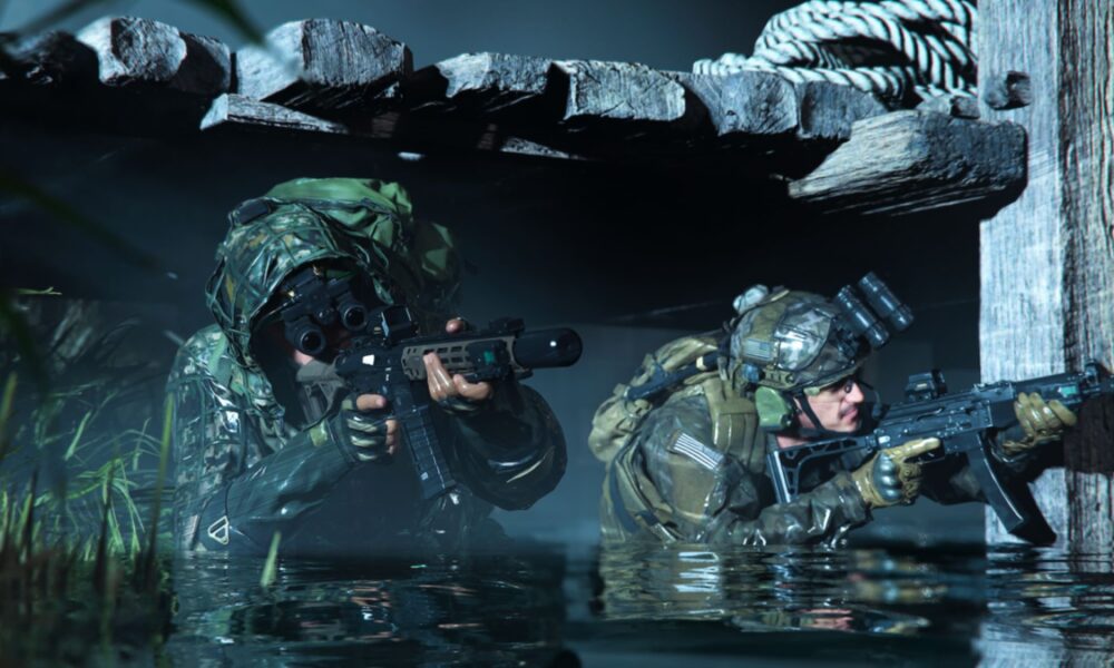 two cod modern warfare 2 operators in water