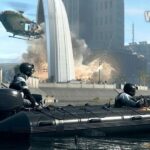 Warzone 2 players riding in boat