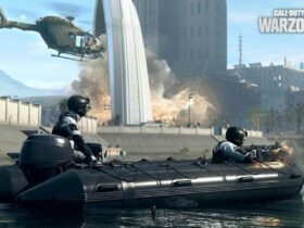 Warzone 2 players riding in boat