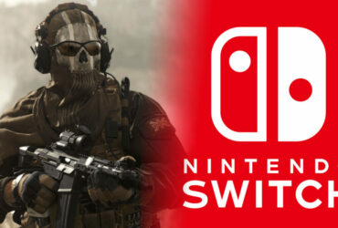 Modern Warfare 2's Ghost and Nintendo Switch logo