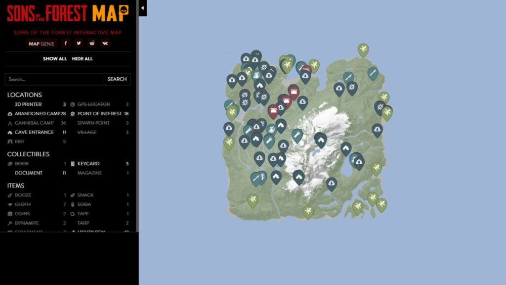 mapa interactivo hijos del bosque