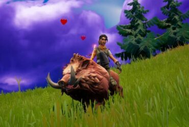 fortnite character riding a boar