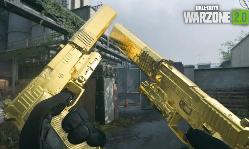 Warzone 2 player using gold Akimbo Pistols