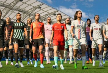 FIFA 23 NWSL players in a line