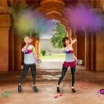 Pokemon Go trainers in the Festival of Colors event