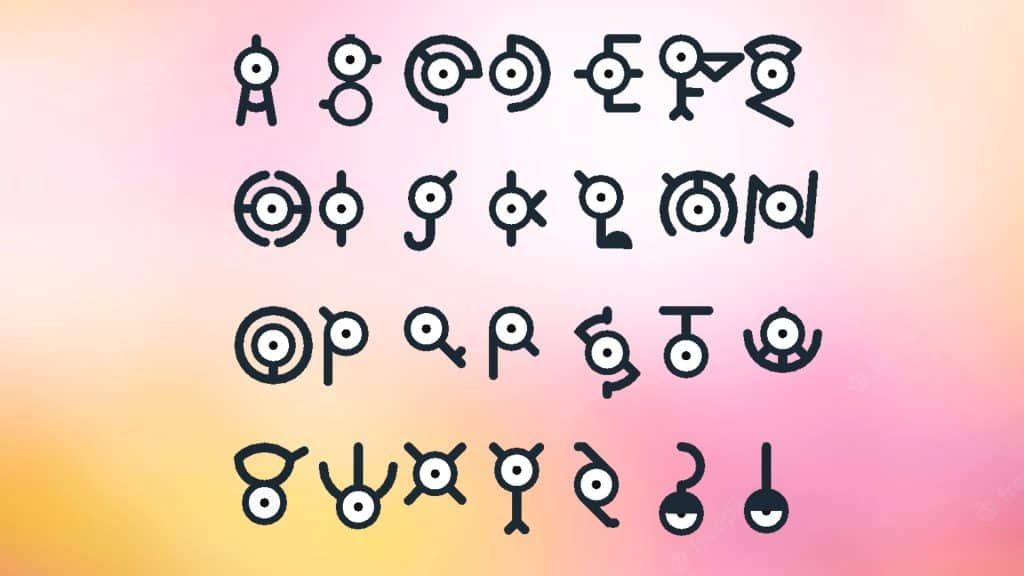 Las 28 formas de Unown en Pokémon Go