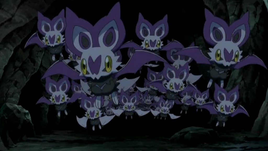 Un grupo de Niobat, que es uno de los Pokémon más raros de Pokémon Go.
