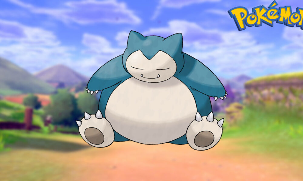 Snorlax in a Pokemon Sword and Shield background